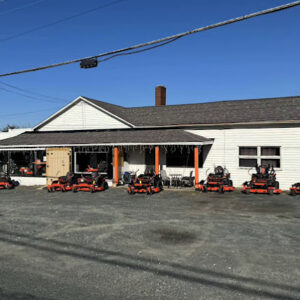 The storefront of JBJ Lawn Mowers & Landscaping, a landscaping business in Havre De Grace, MD.